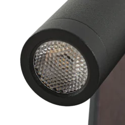 Aplique de pared LED Lindby Tallis, negro, USB-C, orientable