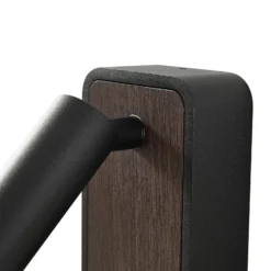 Aplique de pared LED Lindby Tallis, negro, USB-C, orientable