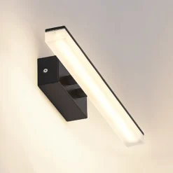 Aplique de pared LED Lisana de Lucande, horizontal, 46 cm, IP44