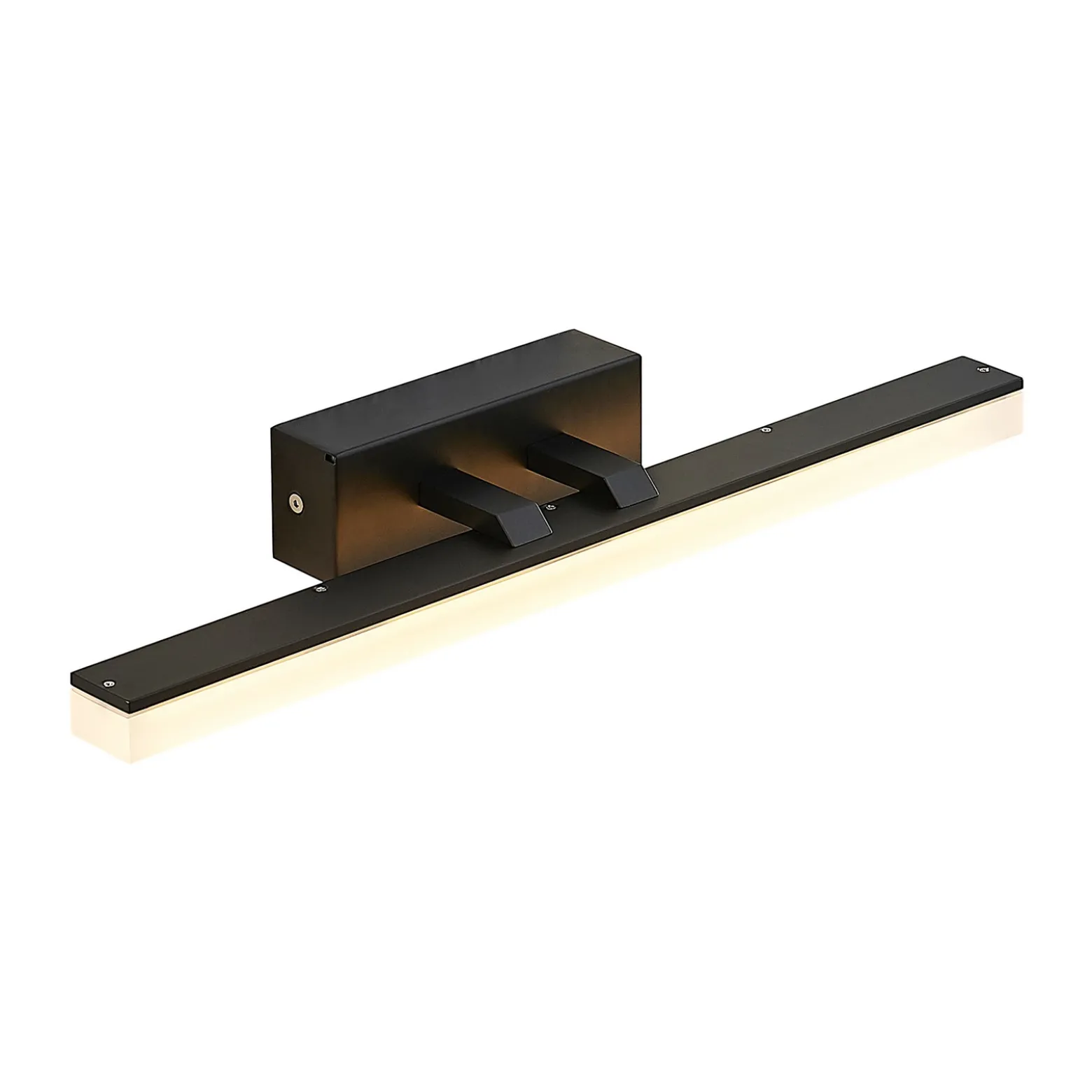 Aplique de pared LED Lisana de Lucande, horizontal, 46 cm, IP44
