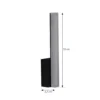 Aplique de pared LED Lisana de Lucande, vertical, IP44