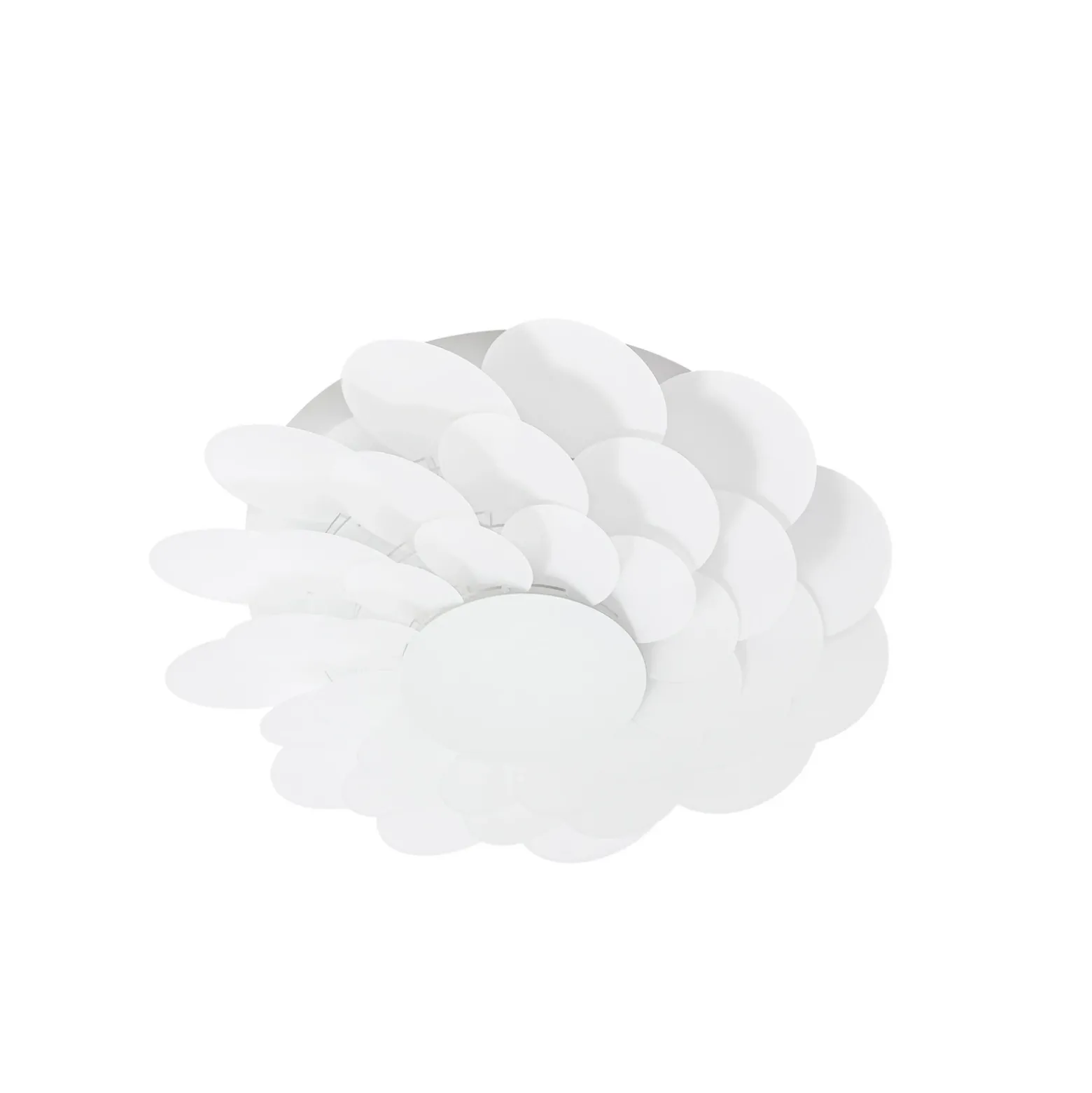 Aplique de pared LED Lucande «Bloem», Ø 40 cm, blanco, atenuable en 3 niveles