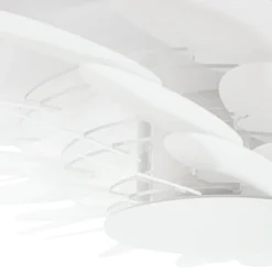 Aplique de pared LED Lucande «Bloem», Ø 40 cm, blanco, atenuable en 3 niveles