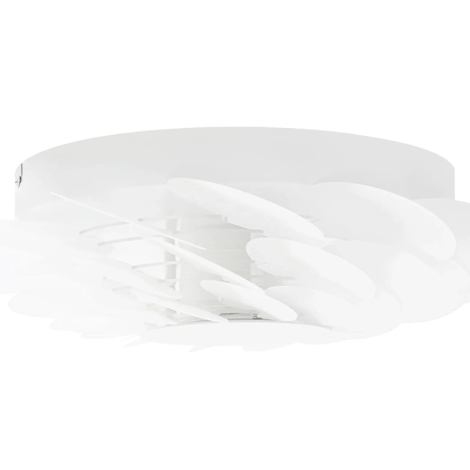 Aplique de pared LED Lucande «Bloem», Ø 40 cm, blanco, atenuable en 3 niveles