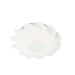 Aplique de pared LED Lucande «Bloem», Ø 40 cm, blanco, atenuable en 3 niveles