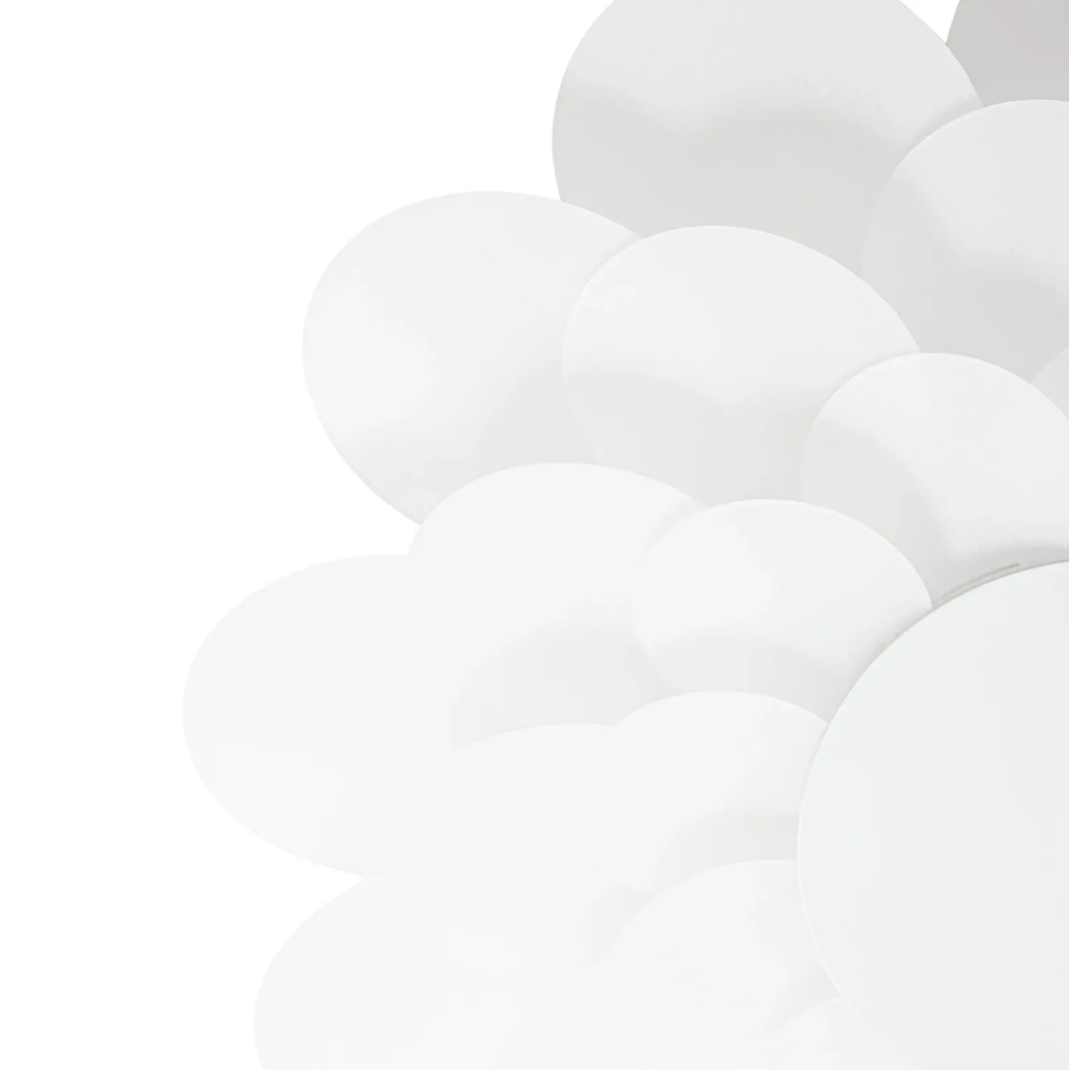 Aplique de pared LED Lucande «Bloem», Ø 40 cm, blanco, atenuable en 3 niveles