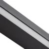 Aplique de pared LED Lucande Kinsley, 90 cm, negro, atenuable, CCT