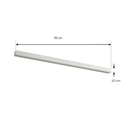 Aplique de pared LED Lucande Kinsley, 90 cm, níquel, atenuable, CCT