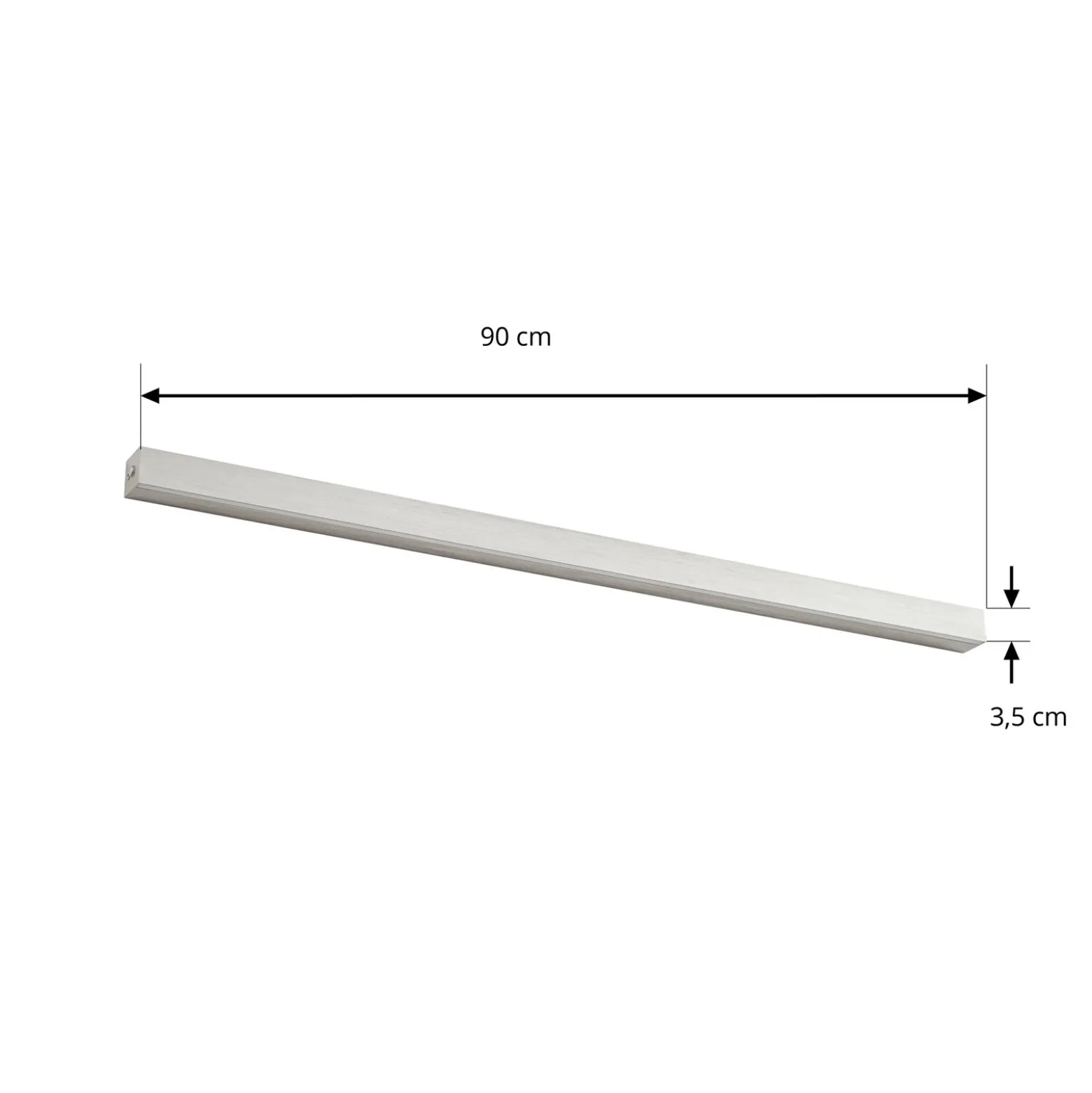Aplique de pared LED Lucande Kinsley, 90 cm, níquel, atenuable, CCT