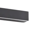 Aplique de pared LED Lucande Kinsley, 90 cm, negro, atenuable, CCT