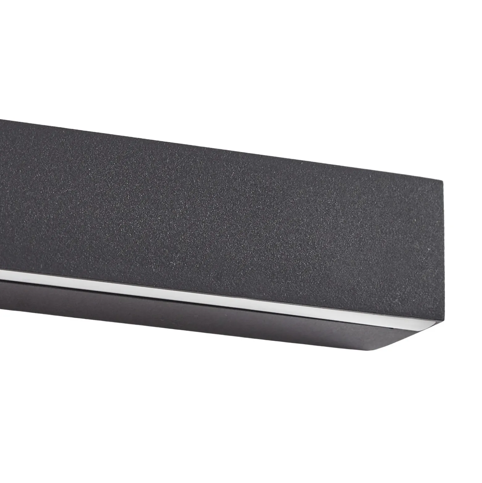 Aplique de pared LED Lucande Kinsley, 90 cm, negro, atenuable, CCT
