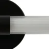 Aplique de pared LED Lucande Melisa, negro, 90 cm, CCT, IP44