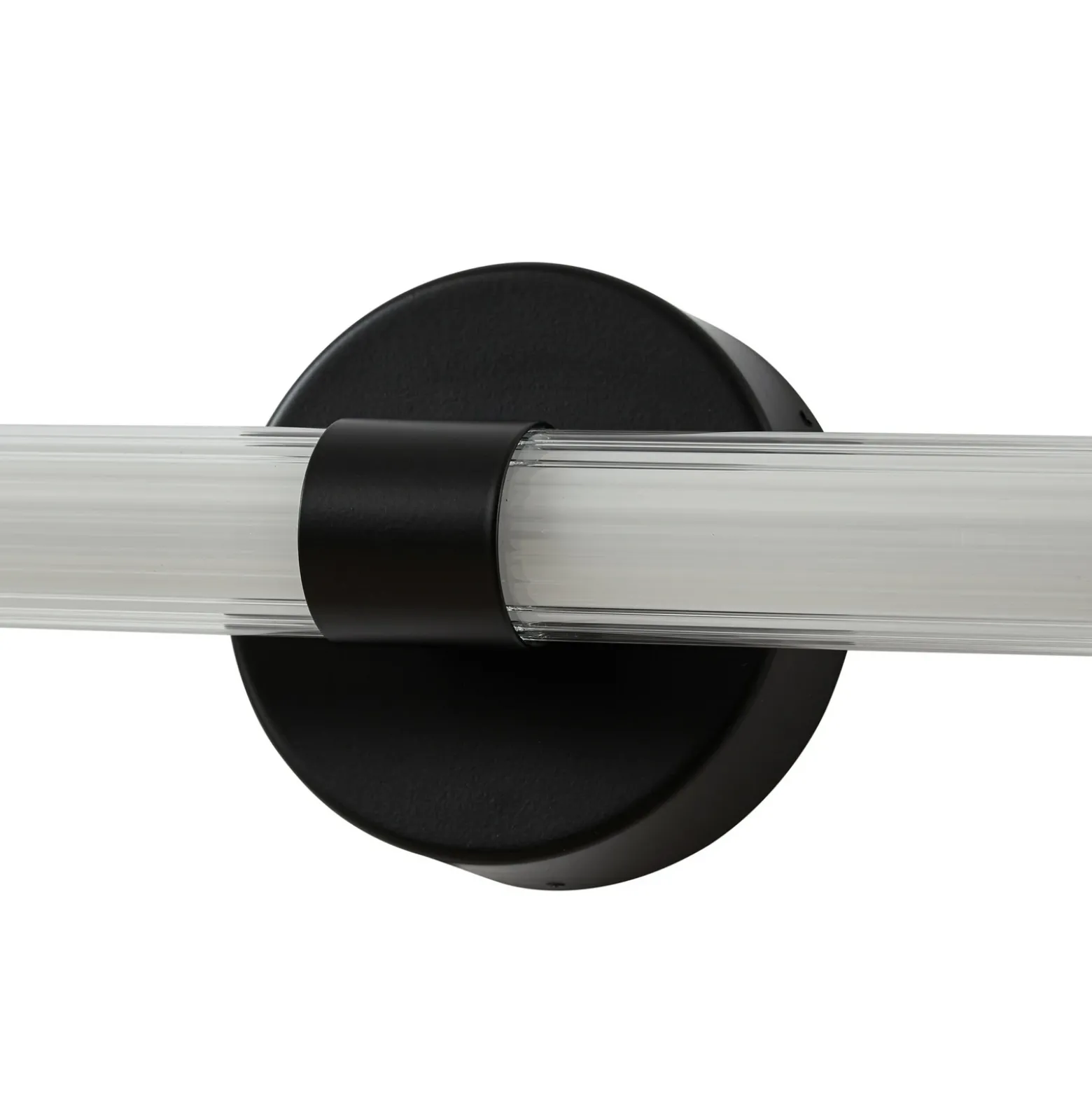 Aplique de pared LED Lucande Melisa, negro, 90 cm, CCT, IP44