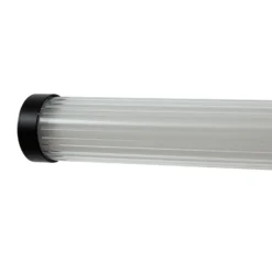 Aplique de pared LED Lucande Melisa, negro, 90 cm, CCT, IP44