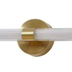 Aplique de pared LED Lucande Melisa, dorado, 90 cm, CCT, IP44