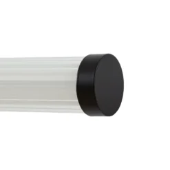Aplique de pared LED Lucande Melisa, negro, 90 cm, CCT, IP44