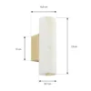 Aplique de pared LED Lucande Tavira, alabastro, luz hacia arriba/hacia abajo