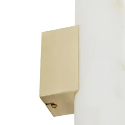 Aplique de pared LED Lucande Tavira, alabastro, luz hacia arriba/hacia abajo