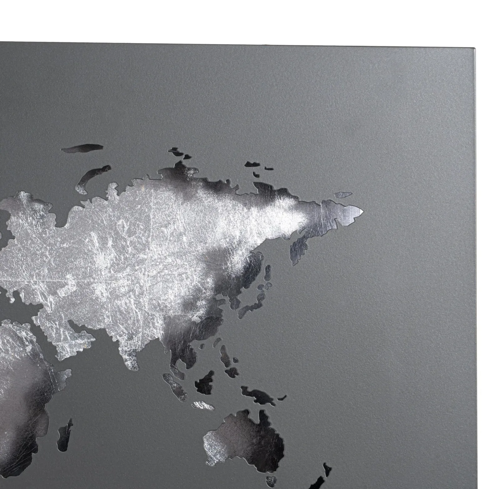 Aplique de pared LED Lucande World, antracita/plata, 60 cm x 30 cm