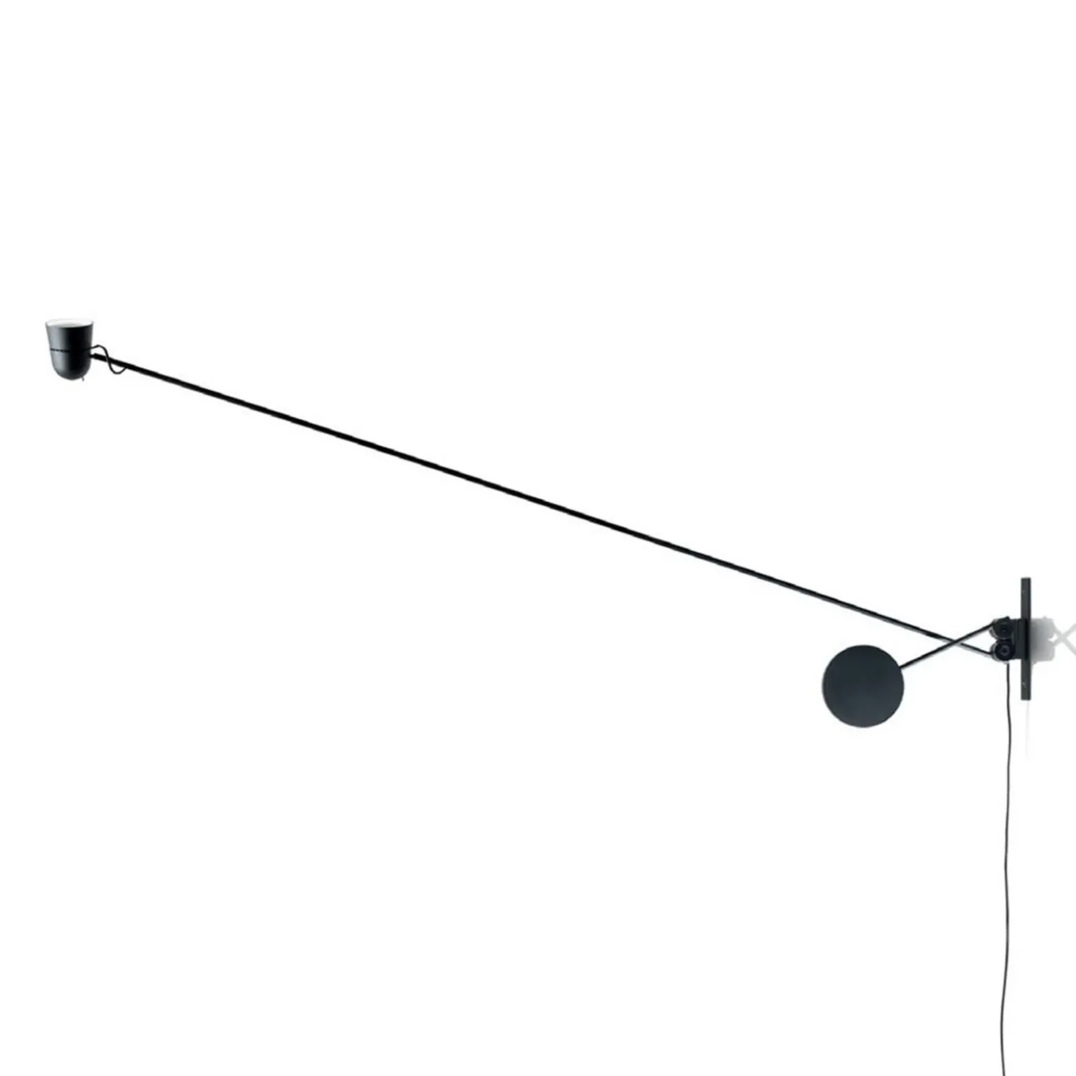 Aplique de pared LED Luceplan Counterbalance negro