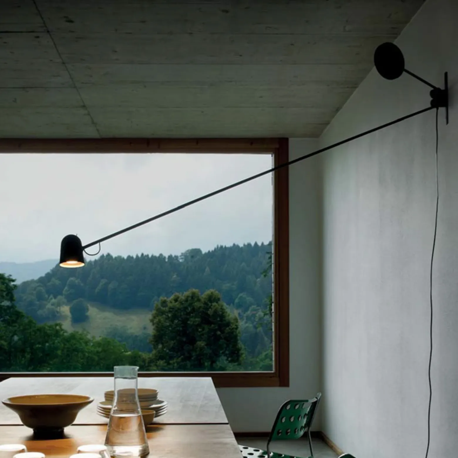 Aplique de pared LED Luceplan Counterbalance negro