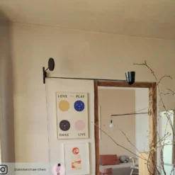 Aplique de pared LED Luceplan Counterbalance negro