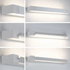 Aplique de pared LED Lucille de Paulmann, blanco, 60 cm, atenuable, IP44