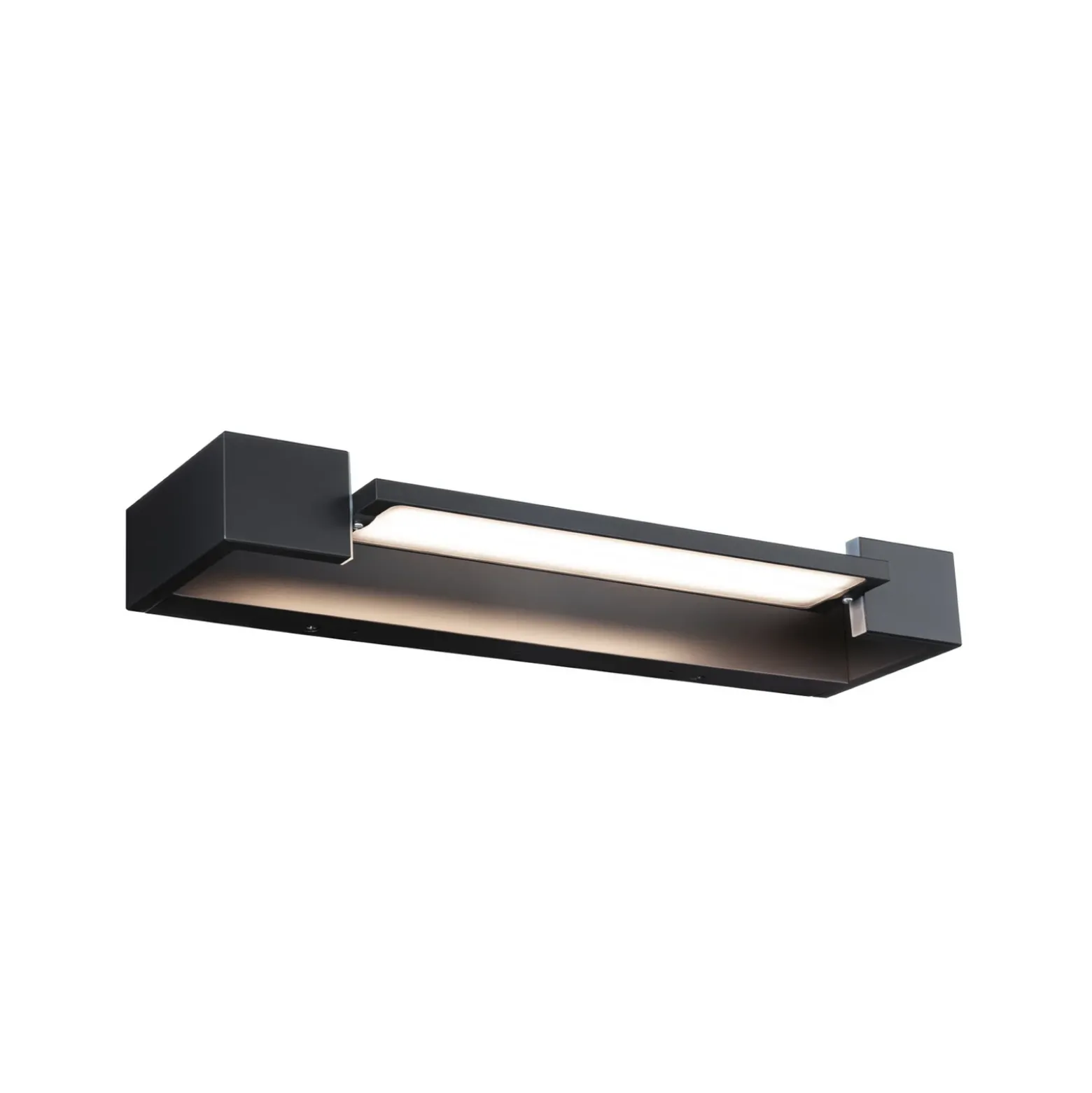 Aplique de pared LED Lucille de Paulmann, negro, 40 cm, IP44, atenuable