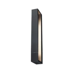 Aplique de pared LED Lucille de Paulmann, negro, 40 cm, IP44, atenuable