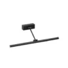 Aplique de pared LED Magritte 450, negro, aluminio, 45 cm de ancho