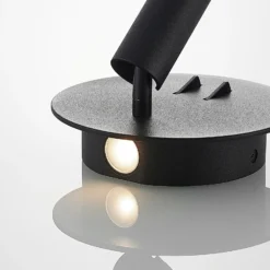 Aplique de pared LED Magya, negro, 2 luces, redondo, de Lucande