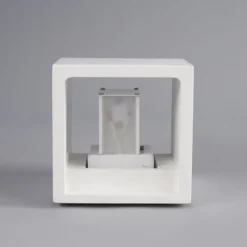 Aplique de pared LED Marita de escayola en forma de cubo