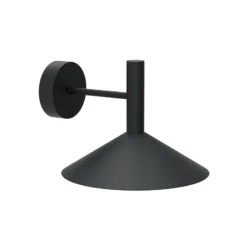 Aplique de pared LED Marsi, negra, Ø 25 cm, metal