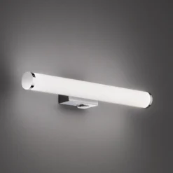 Aplique de pared LED Mattimo, ancho 40 cm, cromo, interruptor