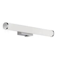 Aplique de pared LED Mattimo, ancho 40 cm, cromo, interruptor