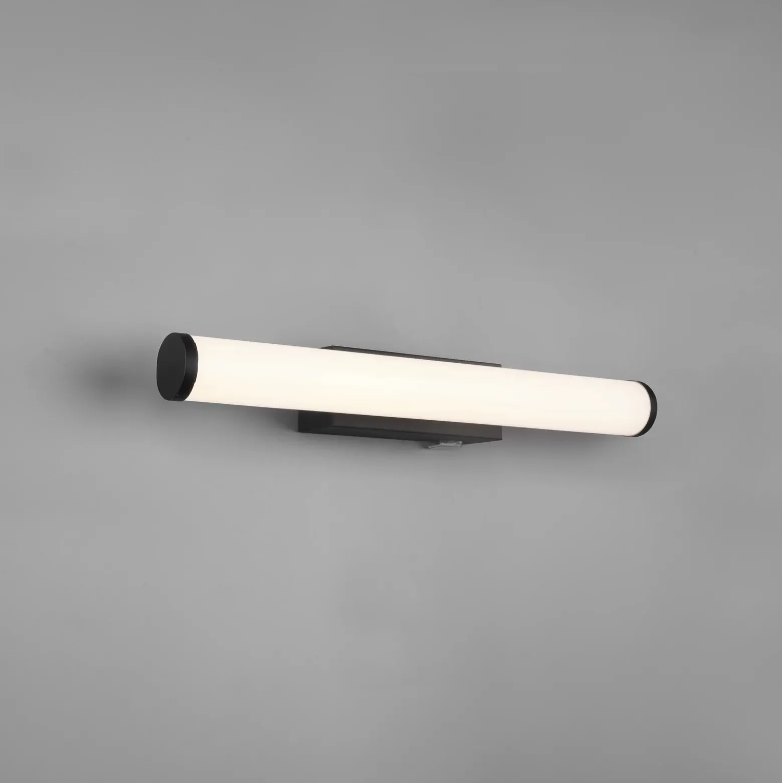 Aplique de pared LED Mattimo, ancho 40 cm, negro, interruptor