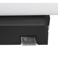 Aplique de pared LED Mattimo, ancho 40 cm, negro, interruptor
