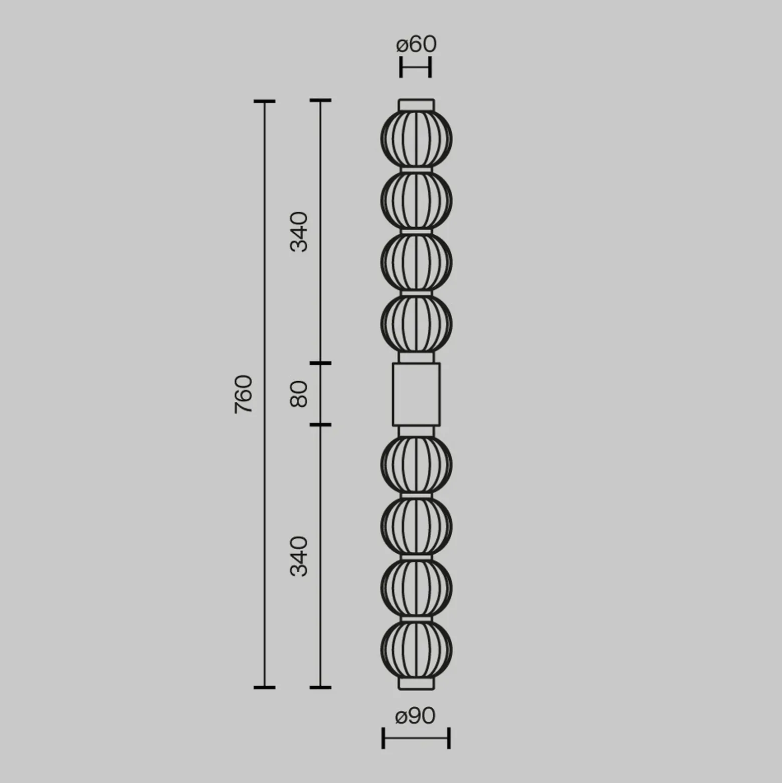 Aplique de pared LED Maytoni Amulet, lineal, 76 cm, transparente / dorado
