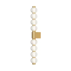 Aplique de pared LED Maytoni Amulet, lineal, 76 cm, transparente / dorado