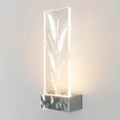 Aplique de pared LED Maytoni, cromado/transparente, altura 31 cm, cristal