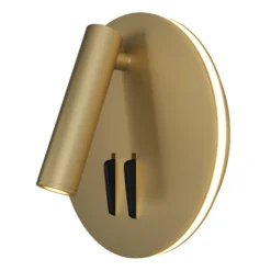 Aplique de pared LED Maytoni iOS 176, dorado, redondo, aluminio