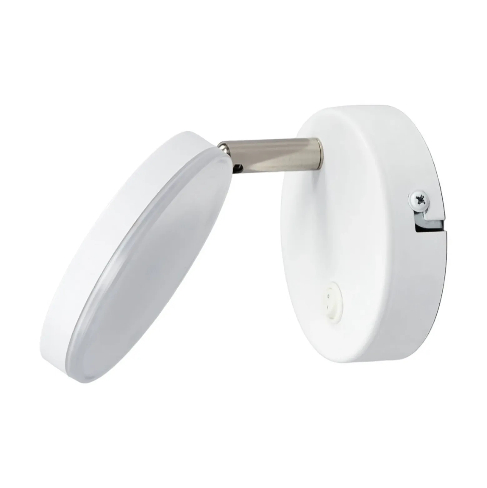 Aplique de pared LED Milow de Lindby, blanco, 9,6 cm de altura, interruptor