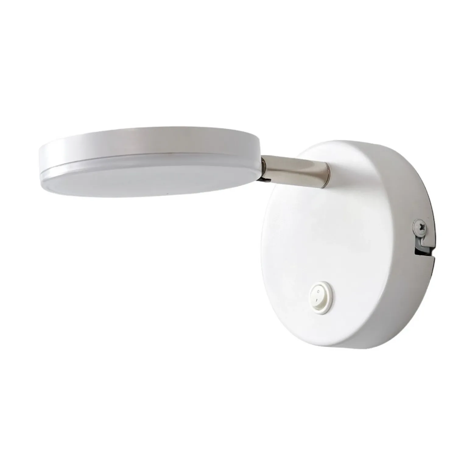 Aplique de pared LED Milow de Lindby, blanco, 9,6 cm de altura, interruptor