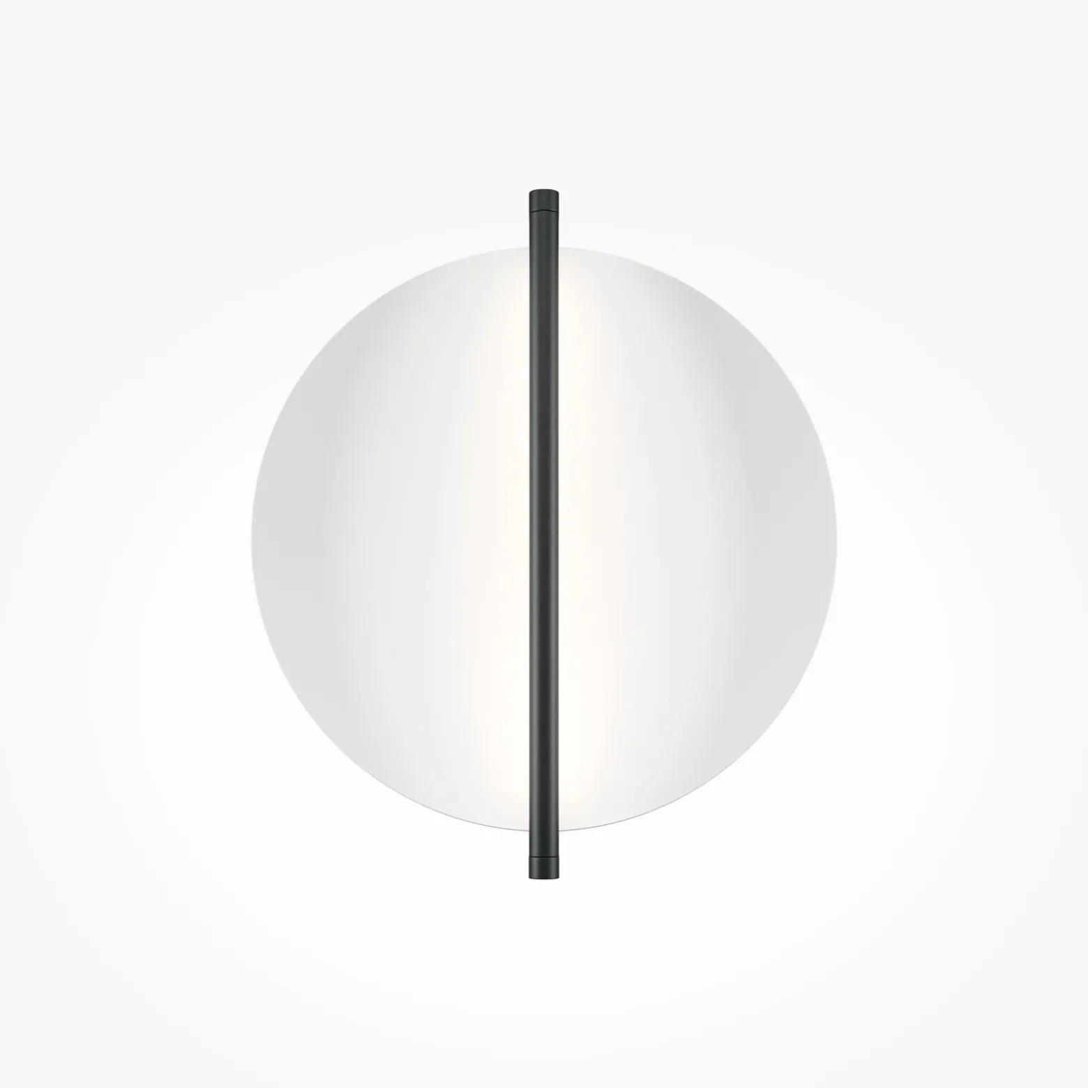 Aplique de pared LED Mira de Maytoni, blanco/negro, altura 30 cm, metal