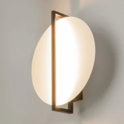 Aplique de pared LED Mira de Maytoni, blanco/negro, altura 30 cm, metal