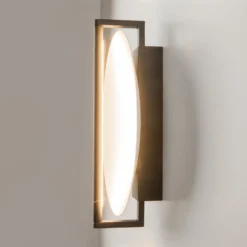 Aplique de pared LED Mira de Maytoni, blanco/negro, altura 30 cm, metal