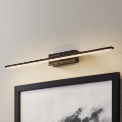 Aplique de pared LED Miroir 60 cm negro 3000K