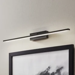 Aplique de pared LED Miroir 60 cm negro 4000K