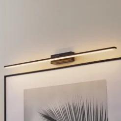 Aplique de pared LED Miroir 80 cm negro 4000K
