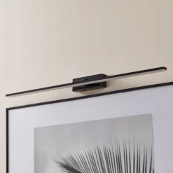 Aplique de pared LED Miroir 80 cm negro 4000K
